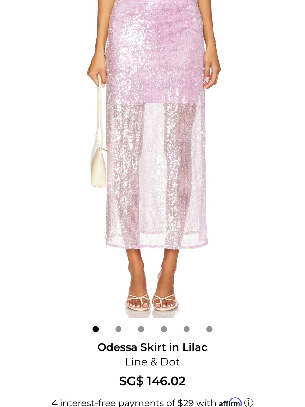 REVOLVE Lilac Sequin Maxi Skirt